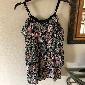 CUTE tropical off the shoulder romper